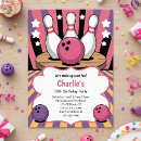 Search for purple bowling invitations Retro