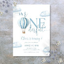 Search for mr onederful birthday invitations Hot air balloon