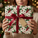 Recherche de baie de houx papier cadeau Motif festif