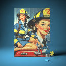 Recherche de pompiers puzzles Illustration