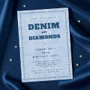 Search for denim and diamonds party invitations Elegant