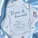 Search for denim birthday invitations Blue