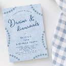 Search for denim and diamonds invitations Bling