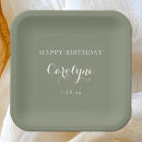 Search for sage green paper plates Simple minimalistic