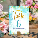 Search for quinceanera table cards Turquoise