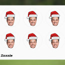 Search for santa hat christmas stickers Face repeating pattern