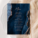 Search for blue and gold wedding menus Geode gemstone