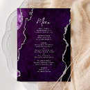 Search for purple and silver menus Elegant