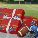Search for football birthday wrapping paper Touchdown