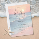 Search for beach sunset wedding invitations Seaside