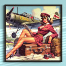 Search for vintage airplane posters Flight attendant