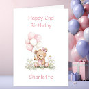 Search for cute 2nd birthday cards Pink