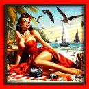 Search for classic pinup posters Beach