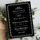 Search for graphic wedding invitations Black and white