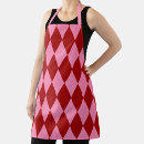 Search for diamond shape aprons Red
