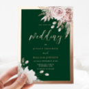 Search for emerald and gold invitations Floral