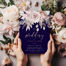 Search for navy and rose gold wedding invitations Floral