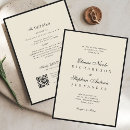 Search for vintage black and ivory wedding invitations Classic