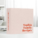 Search for retro recipe binders Blush pink