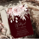 Search for burgundy and blush invitations Modern