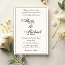 Search for vintage black and ivory wedding invitations Elegant
