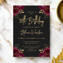 Search for red gold sweet 16 invitations Chic