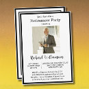 Search for black and white retirement invitations Elegant retirement party