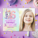 Search for unicorn 6th birthday invitations Magical celebration