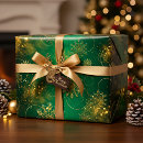 Search for gold and green wrapping paper Winter wonderland