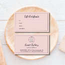 Search for bakery business gift certificates Pink
