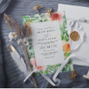 Search for paradise wedding invitations Greenery