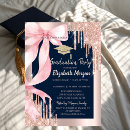 Search for pink and gold graduation invitations For her