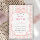 Search for bow baby girl shower invitations Coquette
