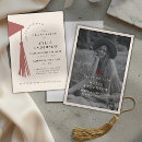 Search for red tassel graduation invitations Typography