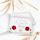 Search for winter wedding guest books Red roses
