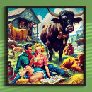 Search for retro cow posters Cowgirl