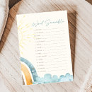 Search for word scramble baby shower games Boho