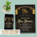Search for corporate dinner invitations Black and gold