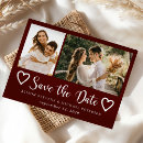 Search for burgundy wedding save the dates Rustic