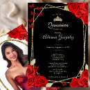 Search for black quinceanera invitations Elegant classy