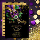Search for masquerade invitations Mardi gras party