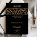 Search for black gold floral wedding invitations Calligraphy