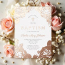 Search for rose gold christening invitations Christian