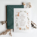 Search for digital baby shower invitations Woodland animals