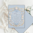 Search for blue gold baby shower invitations Typography