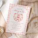 Search for gingham birthday invitations Berry sweet birthday