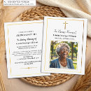 Search for gold funeral invitations Memorial service