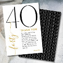 Search for 40th birthday thank you cards Milestone
