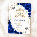 Search for royal blue sweet 16 invitations Butterfly