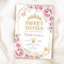 Search for elegant sweet 16 invitations Butterfly